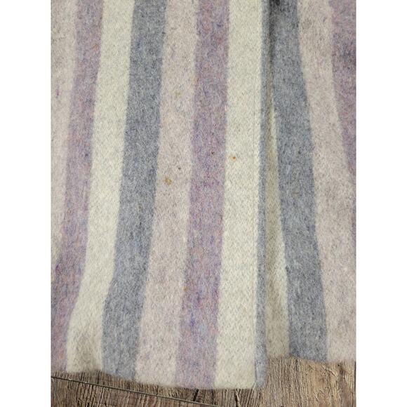 Elco 1950s 1960s Wool Blend Double Button Pink Purple Gray Coat Size 11/12 Large - Picture 2 of 8